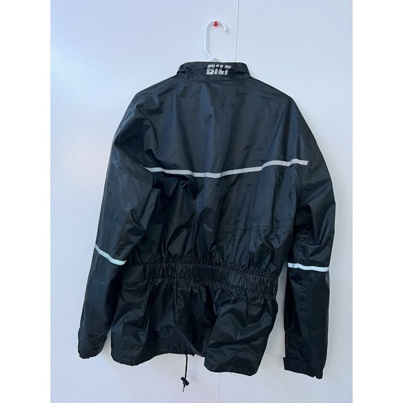 Men's BILT Black Motorcycle Windbreaker Lightweight Reflective Jacket Size Large - Picture 3 of 5
